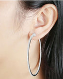 Brincos de Argolas grandes Ouro 18k e Pedras Zircônias | Antialérgicos