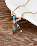 Colar de Ouro com Pingente de letras iniciais do seu Nome K - Arcadec 