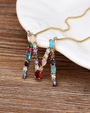 Colar de Ouro com Pingente de letras iniciais do seu Nome M - Arcadec 