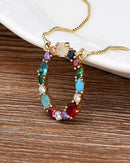 Colar de Ouro com Pingente de letras iniciais do seu Nome O - Arcadec 