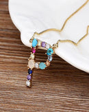 Colar de Ouro com Pingente de letras iniciais do seu Nome P- Arcadec 