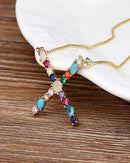 Colar de Ouro com Pingente de letras iniciais do seu Nome X - Arcadec 