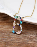  Colar de Ouro com Pingente de letras iniciais do seu Nome B - Arcadec 