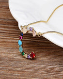 Colar de Ouro com Pingente de letras iniciais do seu Nome C - Arcadec 