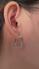 Brincos Vintage Punk Prata 925 feminino