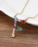 Colar de Ouro com Pingente de letras iniciais do seu Nome F - Arcadec 