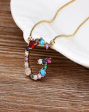 Colar de Ouro com Pingente de letras iniciais do seu Nome G - Arcadec 